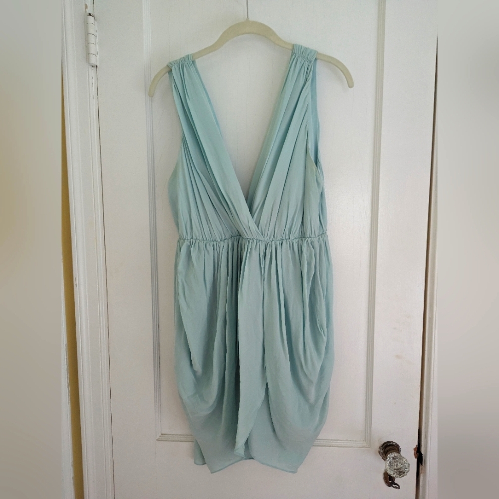 Alice and Olivia Blue Silk Dress